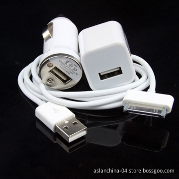 for iPhone 5 USA Charger Set, 3 in 1 Charger Set for iPhone 5, iPod (AK-017)